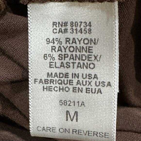 Y2K BCBGMAXAZRIA Jumpsuit Womens Medium Brown Halter Wide Leg Cropped USA Made - Picture 6 of 6